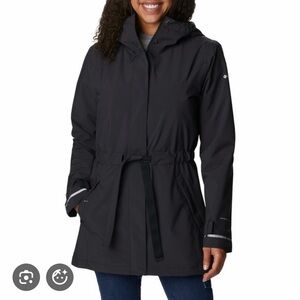 Columbia Omni Heat Women's Black Trench Rain Coat